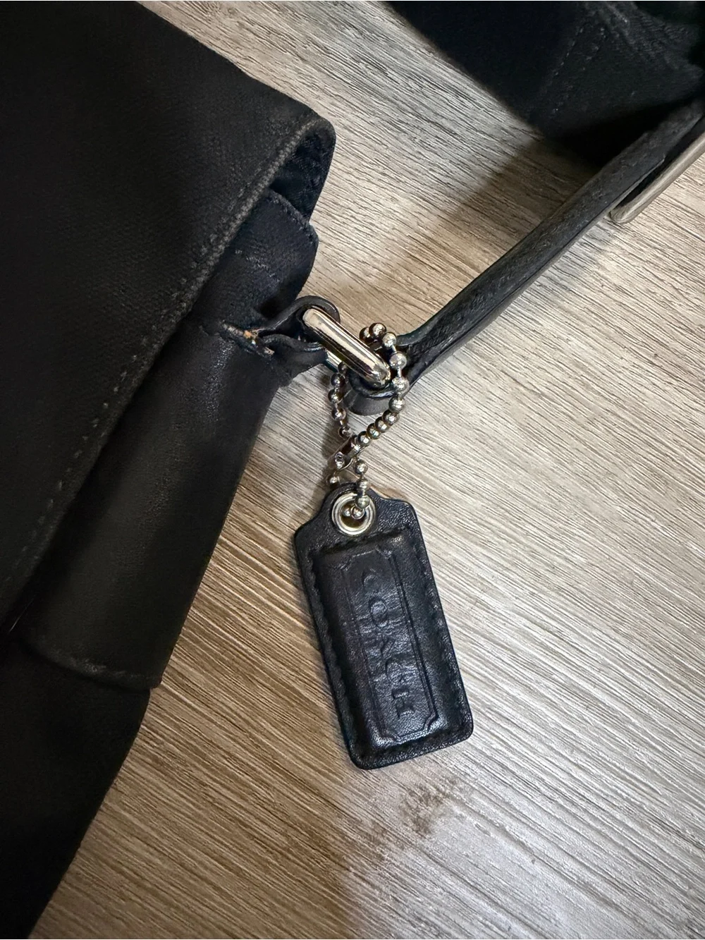 Coach Black Canvas & Leather Messenger Bag